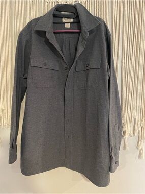 L.L. Bean Charcoal Gray Lightweight Shirt Jacket